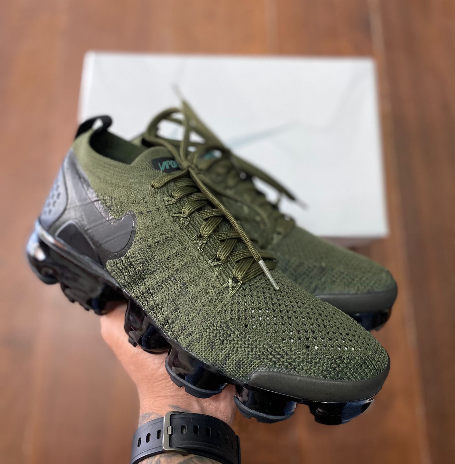 Fashion nike air vapormax flyknit khaki